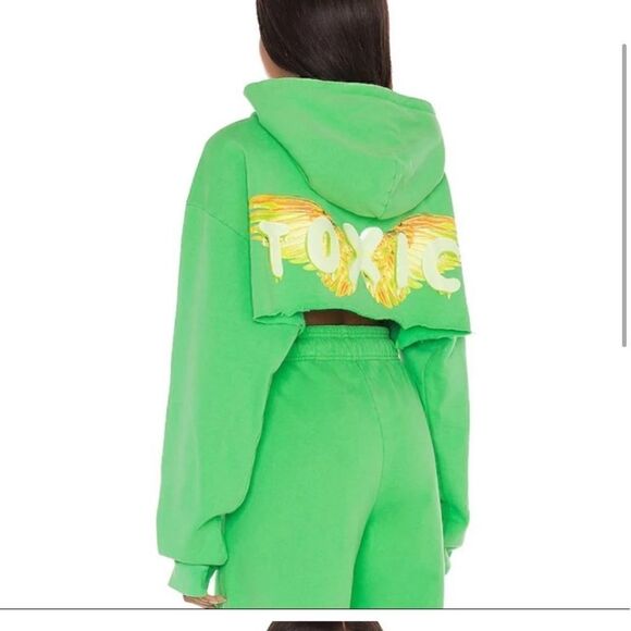 Boys Lie - Toxic Love Cropped Hoodie in Green - Picture 4 of 4